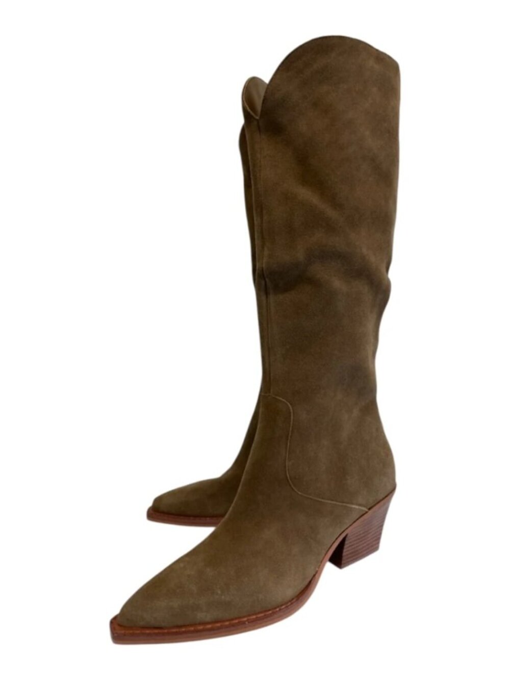 NWT Dolce Vita Raj Suede Knee High Western Boots Brown Size 10